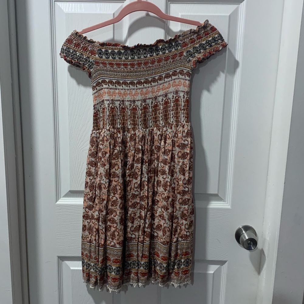 Off the shoulder bohemian dress